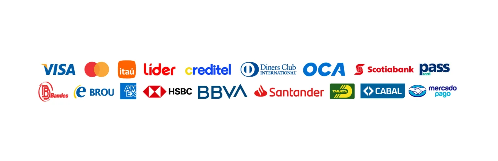 Medios de pago: tarjetas de crédito y débito, hasta 12 cuotas