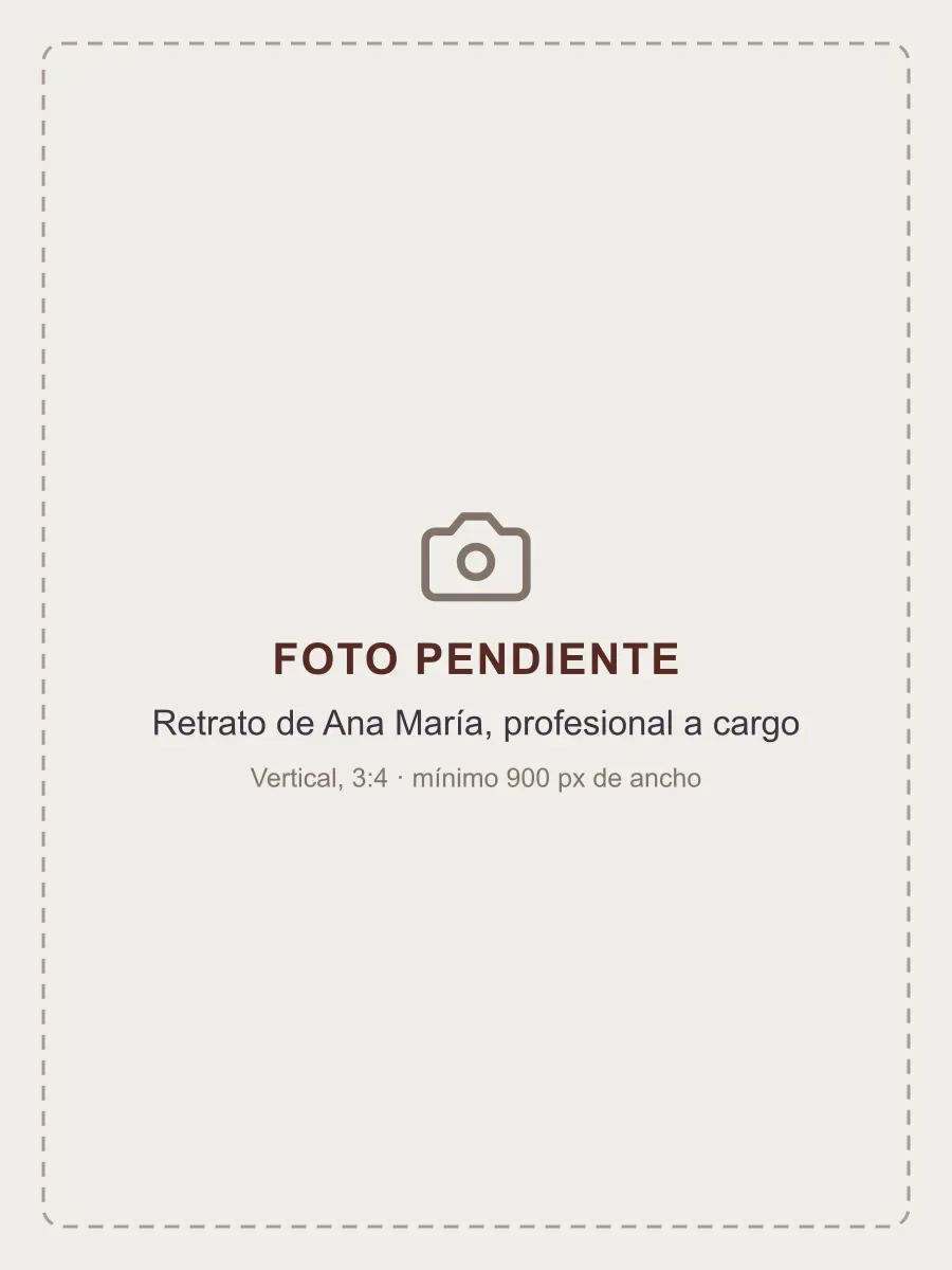 Ana María, profesional a cargo